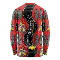 Papua New Guinea 50th Independence Long Sleeve Shirt PNG Batik Pattern LT01 - Polynesian Pride