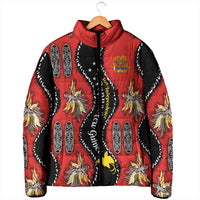 Papua New Guinea 50th Independence Padded Jacket PNG Batik Pattern LT01 - Polynesian Pride
