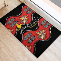 Papua New Guinea 50th Independence Rubber Doormat PNG Batik Pattern LT01 - Polynesian Pride