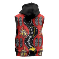 Papua New Guinea 50th Independence Sleeveless Zip Hoodie PNG Batik Pattern LT01 - Polynesian Pride