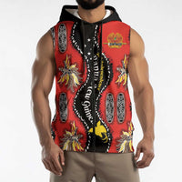 Papua New Guinea 50th Independence Sleeveless Zip Hoodie PNG Batik Pattern LT01 - Polynesian Pride