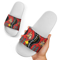 Papua New Guinea 50th Independence Slide Sandals PNG Batik Pattern - Polynesian Pride