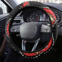 Papua New Guinea 50th Independence Steering Wheel Cover PNG Batik Pattern LT01 - Polynesian Pride