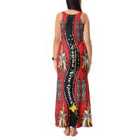 Papua New Guinea 50th Independence Tank Maxi Dress PNG Batik Pattern LT01 - Polynesian Pride