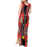 Papua New Guinea 50th Independence Tank Maxi Dress PNG Batik Pattern LT01 - Polynesian Pride