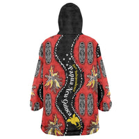 Papua New Guinea 50th Independence Wearable Blanket Hoodie PNG Batik Pattern LT01 - Polynesian Pride