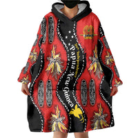 Papua New Guinea 50th Independence Wearable Blanket Hoodie PNG Batik Pattern LT01 - Polynesian Pride
