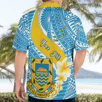 Personalised Tuvalu Independence Day Hawaiian Shirt Plumeria 45th Anniversary LT01 - Polynesian Pride