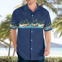 Hawaii Santa Riding Sea Turtle Hawaiian Shirt Mele Kalikimaka Polynesian Pattern LT01 - Polynesian Pride