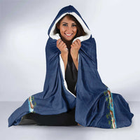 Hawaii Santa Riding Sea Turtle Hooded Blanket Mele Kalikimaka Polynesian Pattern LT01 - Polynesian Pride