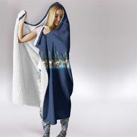 Hawaii Santa Riding Sea Turtle Hooded Blanket Mele Kalikimaka Polynesian Pattern LT01 - Polynesian Pride