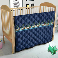 Hawaii Santa Riding Sea Turtle Quilt Mele Kalikimaka Polynesian Pattern - Polynesian Pride