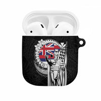 Hawaii King Kamehameha AirPods Case Flag Polynesian Pattern LT01 Black - Polynesian Pride
