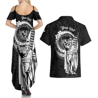 Personalized Hawaii King Kamehameha Couples Matching Summer Maxi Dress and Hawaiian Shirt Flag Polynesian Pattern LT01 - Polynesian Pride