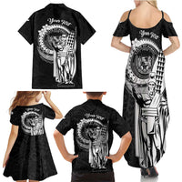Personalized Hawaii King Kamehameha Family Matching Summer Maxi Dress and Hawaiian Shirt Flag Polynesian Pattern LT01 - Polynesian Pride