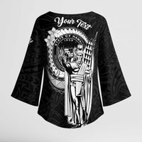 Personalized Hawaii King Kamehameha Kimono Sleeve Blouse Flag Polynesian Pattern LT01 - Polynesian Pride