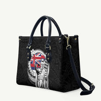 Hawaii King Kamehameha Leather Bag Flag Polynesian Pattern LT01 Black - Polynesian Pride