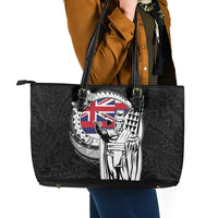 Hawaii King Kamehameha Leather Tote Bag Flag Polynesian Pattern LT01 - Polynesian Pride
