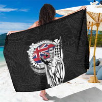 Hawaii King Kamehameha Sarong Flag Polynesian Pattern LT01 One Size 44 x 66 inches Black - Polynesian Pride