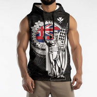 Personalized Hawaii King Kamehameha Sleeveless Hoodie Flag Polynesian Pattern LT01 - Polynesian Pride