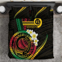 Vanuatu Independence Day Bedding Set Yumi 45th Hapi Indipendens Dei LT01 Black - Polynesian Pride