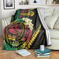 Vanuatu Independence Day Blanket Yumi 45th Hapi Indipendens Dei LT01 Black - Polynesian Pride