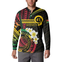 Vanuatu Independence Day Button Sweatshirt Yumi 45th Hapi Indipendens Dei LT01 - Polynesian Pride