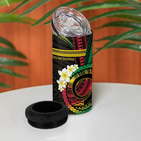 Vanuatu Independence Day 4 in 1 Can Cooler Tumbler Yumi 46th Hapi Indipendens Dei LT01 - Polynesian Pride