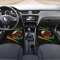 Vanuatu Independence Day Car Mats Yumi 45th Hapi Indipendens Dei LT01 Set 2pcs - Front Black - Polynesian Pride