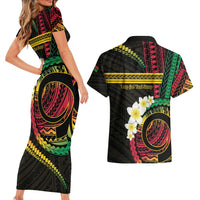 Vanuatu Independence Day Couples Matching Short Sleeve Bodycon Dress and Hawaiian Shirt Yumi 46th Hapi Indipendens Dei LT01 - Polynesian Pride