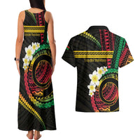 Vanuatu Independence Day Couples Matching Tank Maxi Dress and Hawaiian Shirt Yumi 45th Hapi Indipendens Dei LT01 - Polynesian Pride