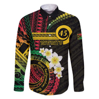Vanuatu Independence Day Family Matching Off The Shoulder Long Sleeve Dress and Hawaiian Shirt Yumi 45th Hapi Indipendens Dei LT01