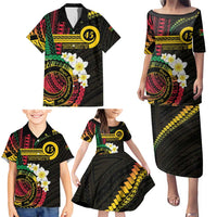 Vanuatu Independence Day Family Matching Puletasi and Hawaiian Shirt Yumi 45th Hapi Indipendens Dei LT01 - Polynesian Pride