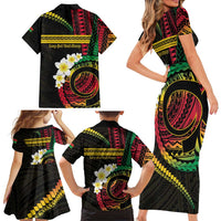 Vanuatu Independence Day Family Matching Short Sleeve Bodycon Dress and Hawaiian Shirt Yumi 46th Hapi Indipendens Dei LT01 - Polynesian Pride