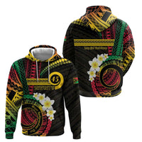 Vanuatu Independence Day Hoodie Yumi 46th Hapi Indipendens Dei LT01 Zip Hoodie Black - Polynesian Pride