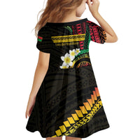 Vanuatu Independence Day Kid Short Sleeve Dress Yumi 46th Hapi Indipendens Dei LT01 - Polynesian Pride