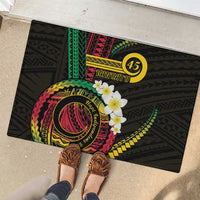 Vanuatu Independence Day Rubber Doormat Yumi 45th Hapi Indipendens Dei LT01 - Polynesian Pride