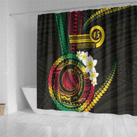 Vanuatu Independence Day Shower Curtain Yumi 45th Hapi Indipendens Dei LT01