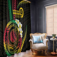 Vanuatu Independence Day Window Curtain Yumi 45th Hapi Indipendens Dei LT01 - Polynesian Pride