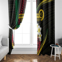 Vanuatu Independence Day Window Curtain Yumi 45th Hapi Indipendens Dei LT01 - Polynesian Pride