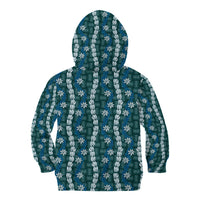 Pikake Maile Tiare Lei Kid Hoodie Polu Lauhala Pattern