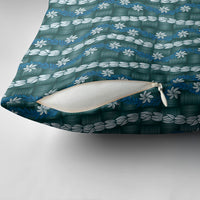 Pikake Maile Tiare Lei Pillow Cover Polu Lauhala Pattern