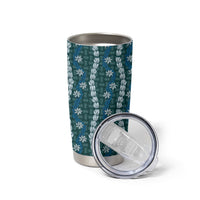 Pikake Maile Tiare Lei Tumbler Cup Polu Lauhala Pattern