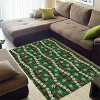 Pikake Maile Tiare Lei Area Rug Omaomao Lauhala Pattern