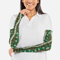 Pikake Maile Tiare Lei Arm Sleeves Omaomao Lauhala Pattern