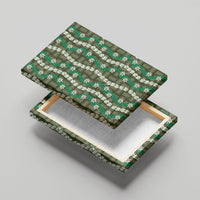 Pikake Maile Tiare Lei Canvas Wall Art Omaomao Lauhala Pattern