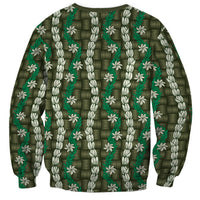 Pikake Maile Tiare Lei Sweatshirt Omaomao Lauhala Pattern