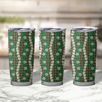 Pikake Maile Tiare Lei Tumbler Cup Omaomao Lauhala Pattern