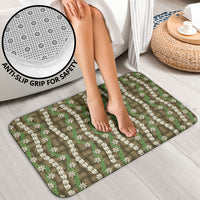 Pikake Maile Tiare Lei Bathroom Set Natural Lauhala Pattern