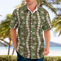 Pikake Maile Tiare Lei Hawaiian Shirt Natural Lauhala Pattern LT01 - Polynesian Pride